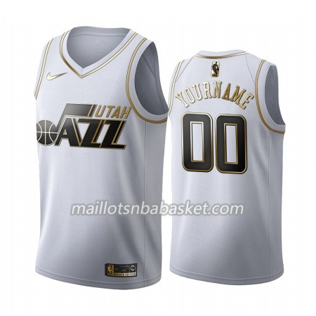 Maillot Homme Utah Jazz Personnalisable 2019-20 Nike Blanc Golden Edition Swingman